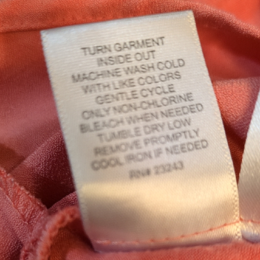 New York & Company Sleeveless Coral Dress with Belt, sz L - Picture 11 of 11